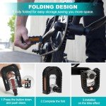 Bike Pedals, Folding Bike Pedals Universal 9/16'' with Reflective Strips | Aluminum | Non-Slip | Waterproof | Wide Flat Cycling Foldable Pedals for Ebike, Urban Commute, MTB Bikes