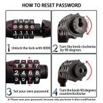 Revelook 4 Digit 3 Feet Long Bike Lock Cable Combination, Resettable Anti Theft Bicycle Lock for Electric Scooter