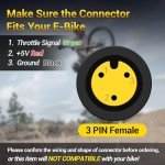Zeekpowa Thumb Throttle for Bafang 3 Pin Female Connector Speed Throttle for BBS01B BBS02B BBS-HD Mid Drive Motor eBike Conversion Kits E-Bike Throttle with 17.7 inch Cable