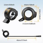 Zeekpowa Thumb Throttle for Bafang 3 Pin Female Connector Speed Throttle for BBS01B BBS02B BBS-HD Mid Drive Motor eBike Conversion Kits E-Bike Throttle with 17.7 inch Cable