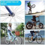 Syocsek 24PCS Bike Nuts and Safety Washers, M8 M9.5 M10 Bicycle Axle Nuts Kit, 3 Sizes Bike Wheel Nuts Washers Black Silver, Bike Hub Nuts for Front Rear Wheel of City Road Mountain Bike (Upgraded)