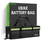 PETGILL E-Bike Battery Safe Bag Explosionproof - Large Capacity Fireproof Lipo Bag for Ebike Battery Charging and Storage(M 16.1x5.1x5.5Inches)