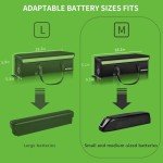 PETGILL E-Bike Battery Safe Bag Explosionproof - Large Capacity Fireproof Lipo Bag for Ebike Battery Charging and Storage(M 16.1x5.1x5.5Inches)