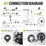 BAFANG 48V 500W Front Hub Motor Electric Bike Conversion Kit for 20/26/700C inch Wheel Drive Engine with Display &Ebike Battery