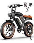 MOVCAN Electric Bike for Adults,1500W Motor 20" Fat Tire Ebike,Up to 32MPH & 120 Miles,31.2AH Removable Dual Battery, 7 Speed Gear, Hydraulic Brakes&Full Suspension Electric Motorcycle