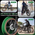 MOVCAN Electric Bike for Adults,1500W Motor 20" Fat Tire Ebike,Up to 32MPH & 120 Miles,31.2AH Removable Dual Battery, 7 Speed Gear, Hydraulic Brakes&Full Suspension Electric Motorcycle