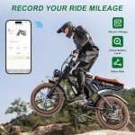 MOVCAN Electric Bike for Adults,1500W Motor 20" Fat Tire Ebike,Up to 32MPH & 120 Miles,31.2AH Removable Dual Battery, 7 Speed Gear, Hydraulic Brakes&Full Suspension Electric Motorcycle