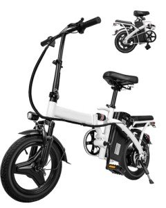 Setohet 14" A1 Electric Bike Easy Folding, Commuter Electric Bicycle for Adult, City E-Bike Peak 500W Motor, 576 Wh Removeable Battery,Max Range 20 Miles & Max Speed 20 Mph,Mini Ebikes