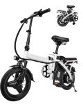 Setohet 14" A1 Electric Bike Easy Folding, Commuter Electric Bicycle for Adult, City E-Bike Peak 500W Motor, 576 Wh Removeable Battery,Max Range 20 Miles & Max Speed 20 Mph,Mini Ebikes
