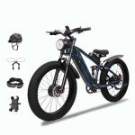 COFANSON 2000W Electric Bicycle for Adults- Moped Style Ebike with 1144WH Battery Pack up to 50 Miles 37MPH, 26" Fat Tire, 7-Speed, 6-Layer Suspension