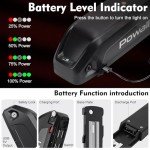 48V eBike Battery, 13Ah Lithium-Ion Battery, Intelligent BMS Protection, 30A Max Current, 5V Output USB Port, 3A Charger