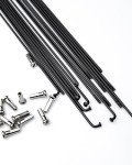 BaveL 36 Pcs 14G Black Bicycle Steel Spokes (201 mm-309 mm) with Copper Cap 36pcs,Mountain Bike Spokes,for MTB,Ebike,City Bikes-Replacement/Repair Spoke (Black 279 mm)