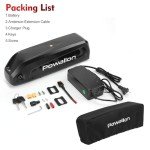 48V eBike Battery, 13Ah Lithium-Ion Battery, Intelligent BMS Protection, 30A Max Current, 5V Output USB Port, 3A Charger