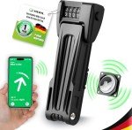 RBRL Bike Lock 2.95ft, 4 Digit Combination Bicycle Chain Lock with Holder for Apple AirTag, Heavy Duty Anti Theft Smart Folding Bike Lock, Lightweight Chain Lock for Bike, Scooter, Ebike