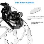 RUJOI Bike Disc Brake Kit, Aluminum Front and Rear Caliper, Full Aluminum Alloy Bicycle Brake Lever, 160mm Rotor, Mechanic Tool-Free Pad Adjuster for Road Bike, Mountain Bike