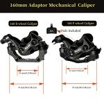 RUJOI Bike Disc Brake Kit, Aluminum Front and Rear Caliper, Full Aluminum Alloy Bicycle Brake Lever, 160mm Rotor, Mechanic Tool-Free Pad Adjuster for Road Bike, Mountain Bike