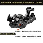 RUJOI Bike Disc Brake Kit, Aluminum Front and Rear Caliper, Full Aluminum Alloy Bicycle Brake Lever, 160mm Rotor, Mechanic Tool-Free Pad Adjuster for Road Bike, Mountain Bike