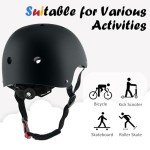 Kids Bike Helmet, Adjustable and Multi-Sport, from Toddler to Youth, 3 Sizes (Black)