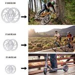 RUJOI Bike Disc Brake Kit, Aluminum Front and Rear Caliper, Full Aluminum Alloy Bicycle Brake Lever, 160mm Rotor, Mechanic Tool-Free Pad Adjuster for Road Bike, Mountain Bike