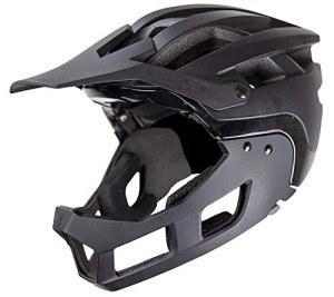 Demon United FR Link System Mountain Bike Helmet Fullface with Removable Chin Guard- Includes Head Cinch Adjuster and Padded Cheek Fit Kit
