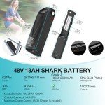 Varstrom 48V 13Ah Ebike Battery - Bike Battery for 0-1100W Electric Bike Kit, for BAFANG Voilamart AW Ebikeling Pexmor L-Fater Conversion Kit, Batteries for Mid Drive Kit & Hub Motor (W/Charger)