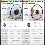 BAFANG Rear Hub Motor Kit 48V 500W 750W Electric Bicycle Conversion Kit for Bikes 20"/26"/27.5"/700C Wheel with Optional Display and e-Bike Battery