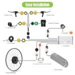 BAFANG Rear Hub Motor Kit 48V 500W 750W Electric Bicycle Conversion Kit for Bikes 20"/26"/27.5"/700C Wheel with Optional Display and e-Bike Battery
