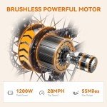 ACTBEST Apex Electric Bike for Adults, 27.5" Electric Mountain Bike with 21-Speed, Peak 1200W Motor 28MPH Top Speed, Max Range 55+ Miles, 499Wh Removable Battery E-Bike, Black