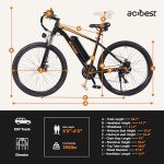 ACTBEST Apex Electric Bike for Adults, 27.5" Electric Mountain Bike with 21-Speed, Peak 1200W Motor 28MPH Top Speed, Max Range 55+ Miles, 499Wh Removable Battery E-Bike, Black