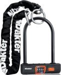 NDakter Motorcycle Locks Heavy Duty Anti Theft, Keyless Bike Lock Ebike U Lock Combination, 4FT x 6MM Thickened Steel Chain, Combo Large U Shape Lock for Electric Bicycle, Motorcycle, Moped, Scooter
