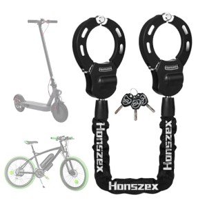Honszex Scooter Lock, Bike Locks High Security with Key, 36.22inch Heavy Duty Bike Lock Chain, Accessories for Electric Scooter, E-Bikes