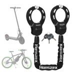 Honszex Scooter Lock, Bike Locks High Security with Key, 36.22inch Heavy Duty Bike Lock Chain, Accessories for Electric Scooter, E-Bikes