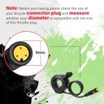E-Mangue 3 Pin Female Ebike Thumb Throttle for Bafang BBS01B BBS02B BBSHD Mid Drive Motor, Speed Control Finger Throttle for Bafang Conversion Kit
