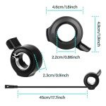 E-Mangue 3 Pin Female Ebike Thumb Throttle for Bafang BBS01B BBS02B BBSHD Mid Drive Motor, Speed Control Finger Throttle for Bafang Conversion Kit