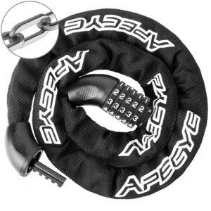 APECYC Bike Locks Heavy Duty Anti Theft, 5 Digit Combination Bike Chain Lock, 4FT Security Bicycle Lock Hardened Steel Square Chains for Bicycle, E-Bike, Motorcycle, Scooter, Gate