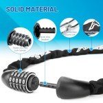 APECYC Bike Locks Heavy Duty Anti Theft, 5 Digit Combination Bike Chain Lock, 4FT Security Bicycle Lock Hardened Steel Square Chains for Bicycle, E-Bike, Motorcycle, Scooter, Gate