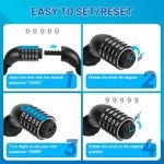 APECYC Bike Locks Heavy Duty Anti Theft, 5 Digit Combination Bike Chain Lock, 4FT Security Bicycle Lock Hardened Steel Square Chains for Bicycle, E-Bike, Motorcycle, Scooter, Gate