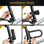 UBULLOX Bike U Lock Heavy Duty Bike Lock Bicycle U Lock, 16mm Shackle and 4ft/6ft Length Security Cable with Sturdy Mounting Bracket for Bicycle, Motorcycle and More