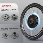 PEXMOR Electric Bike Conversion Kit, 48V 1200W 26" Rear Wheel E-Bike Hub Motor Kit, Upgrade 3 Mode Controller w/PAS/Twist Throttle with Battery Indicator Ebike Bicycle Wheel Kit