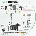 BAFANG Mid Drive Kit BBS02B/BBS-HD 500W 750W 1000W Mid Motor CAN Bus Electric Bike Conversion Kit with VD03 Display & Battery Optional Custom Ebike Conversion Kit