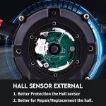 72V 5000W Brushless Motor Kit 6800RPM Electric DC Motor with Fardirve Controller Electric Motor Kit for Go Kart Motorcycle Scooter Conversion Kit 9T #35 Sprocket