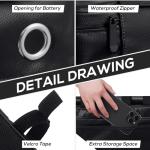 FLASLD Fireproof Ebike Frame Triangle Bag Battery Hanging Bag, Ebike Battery Bag, Electric Bike Bicycle Saddlebag, Storage Ebike Bag -15x13x10x3inch