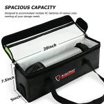 ROLOWAY Lipo Battery Bag Fireproof Bag (20 x 5 x 7.5 inch), Large Lipo Bag Fireproof Ebike Battery Bag, Lipo Safe Bag with Comfortable Handle, Reflective Strip, Lipo Charging Bag