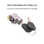 Ragyzity Electric Bike Battery Box Safety Lock, Battery Cylinder Lock Ignition Switch Anti-Theft Safety Lock, Portable Outdoor Cycling Electrombile Battery Box Lock with 2 Keys (1pc)