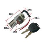 Battery Chager Ignition Switch Lock with 2 Keys for Motorcycle Electric Bike Scooter E-Bike Electric Lock Accessories