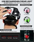 Bike Helmet with USB Rechargeable LED Light Detachable Goggles and Sun Visor, Mountain & Road Bicycle Helmets for Men Women Adult Cycling Helmets (Black+White)