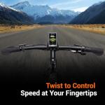Half-Twist Throttle for Bafang 3 Pin Speed Throttle for BBS01B BBS02B BBS-HD Mid Drive Motor eBike Conversion Kits E-Bike Twist Throttle with 17.7 inch Cable