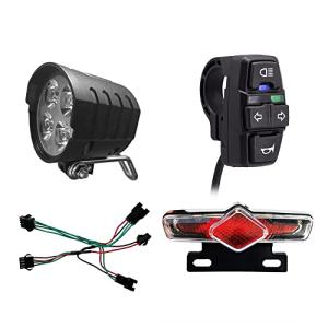 XBERSTAR 3 in 1 Bicycle Lithium-ion Conversion Accessories ebike ebike Light kit Headlight Tail Light Horn DK336 E-Bike Light Sets LCD Display (Light Sets)