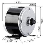 Vevitts Small Brushed Permanent Magnet Electric Motor for E Scooter Drive Speed Control 24V 350W 3000RPM