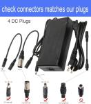 Xietongpo 54.6V 3A Charger for 48V 13S Lithium Li-ion Battery Pack, 48 Volt Universal Battery Charger with 3 pin XLR Connector, 5.5 * 2.5mm, 5.5 * 2.1mm Male Plug, 8mm 3 Prong Female Plug